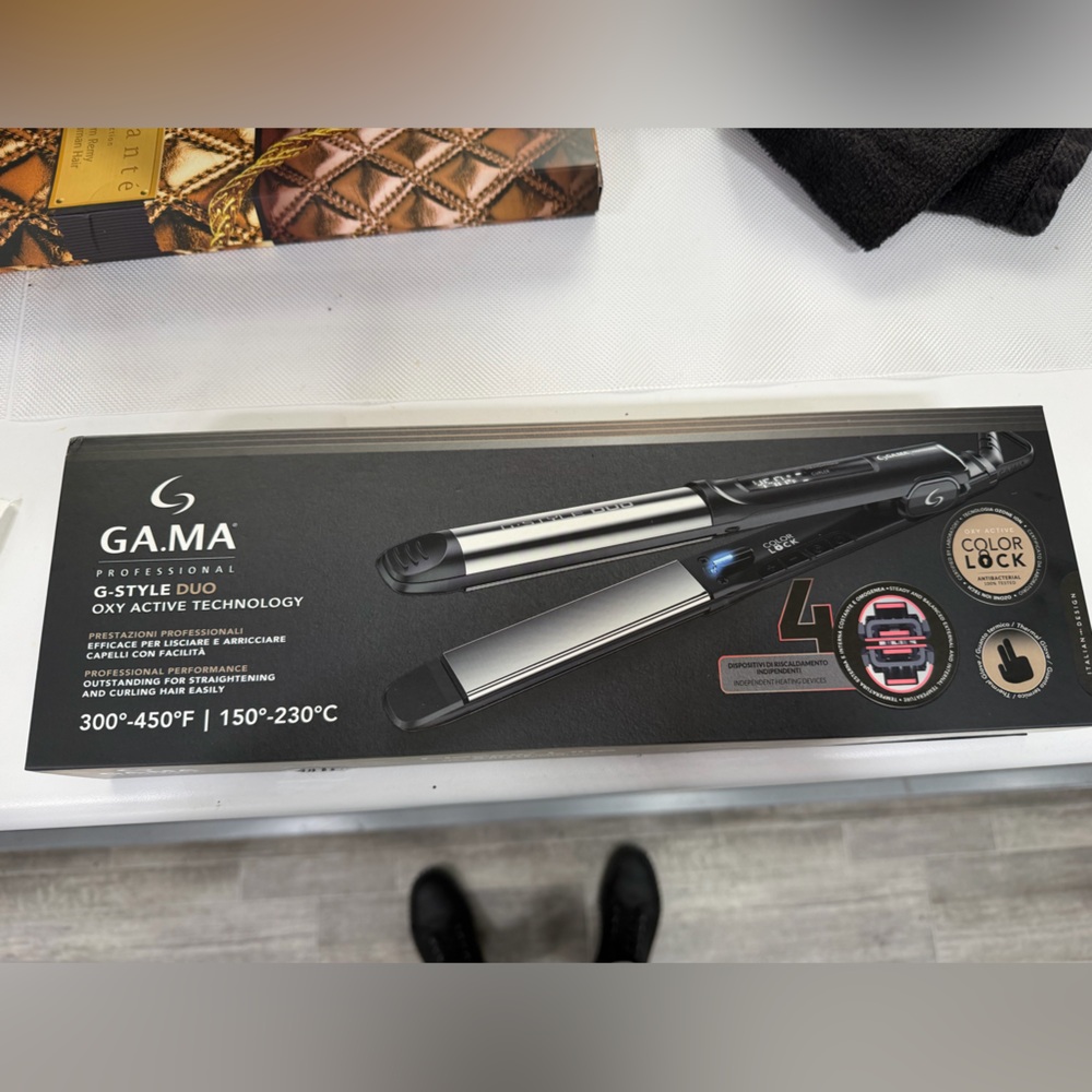 NWT GAMA Italy G-Style Duo Dig IHT Flat Iron